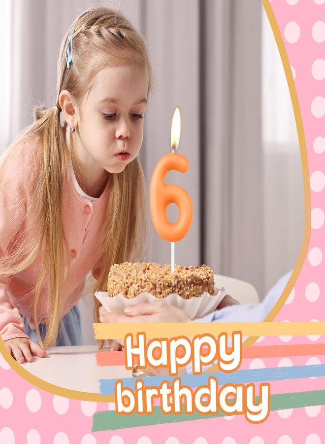 iNINGER Macaron Orange Number 2 Candles - Happy Birthday Candle for Cake, Cake Topper Decorations for Girl Women Pastel Sweet Birthday Party - Image 4